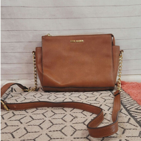 STEVE MADDEN CAMEL TAN SHOULDER BAG - Picture 1 of 16